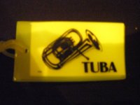 Yellow Tuba Luggage Tag